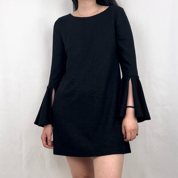 Tahari Black Dress with Bell Sleeves - Picture 1 of 8